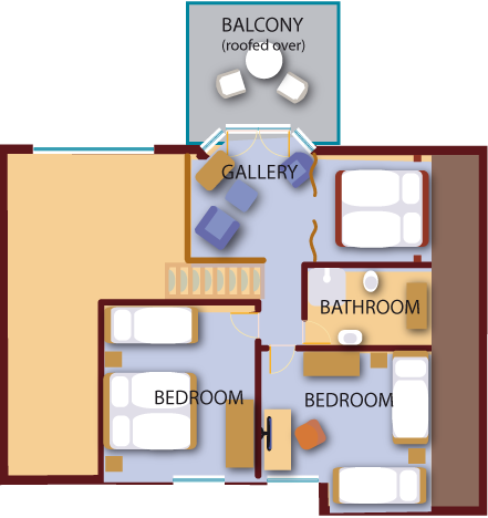 Floorplan upstairs holiday home 248