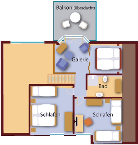 Ferienhaus 248 Grundriss oben